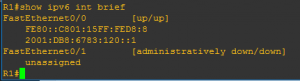 verify the ipv6 interface configuration. verify the ipv6 interface configuration.