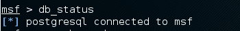 Metasploit db_status connected