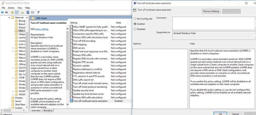 Disabling LLMNR