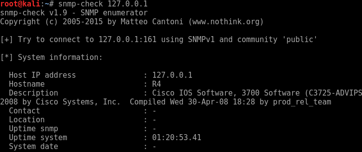 snmp-check over SSH