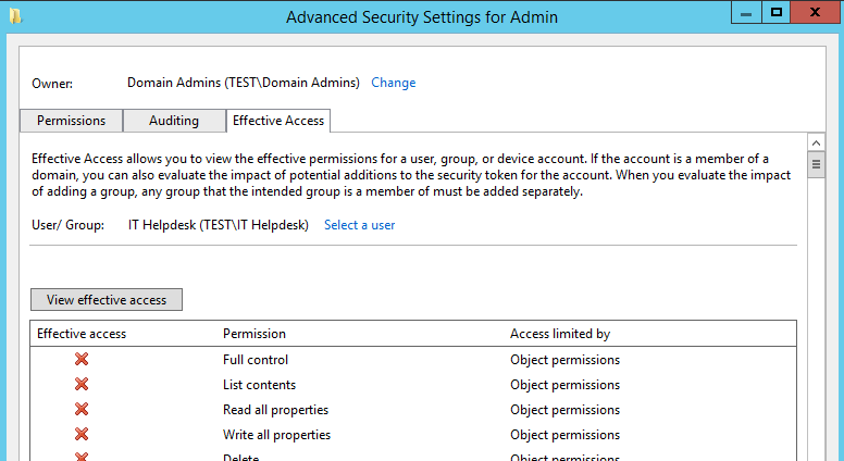 AD Delegation permissions