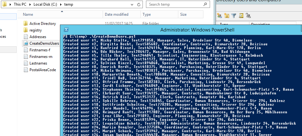 Creating realistic test user accounts in Active Directory 2